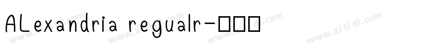 ALexandria regualr字体转换